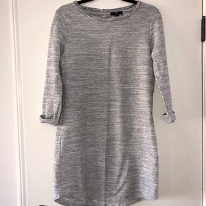 Gap 3/4 sleeve light heathered gray dress size s